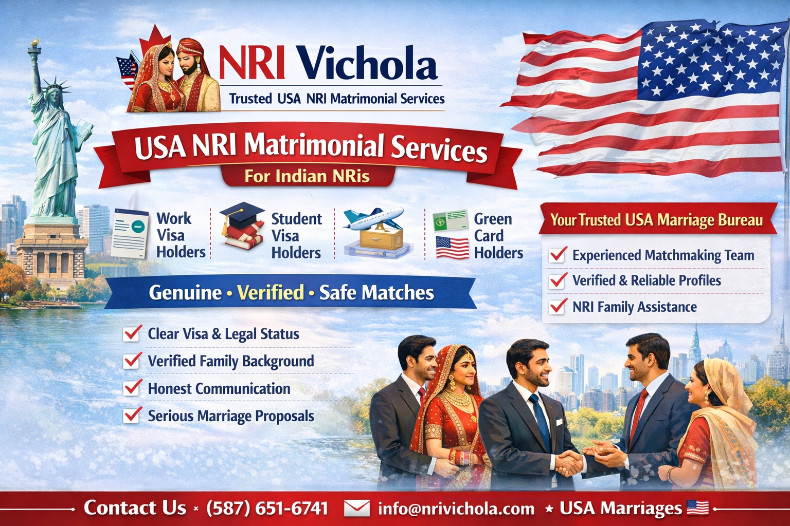 USA NRI Matrimonial Services – Trusted Indian Matchmaking in America